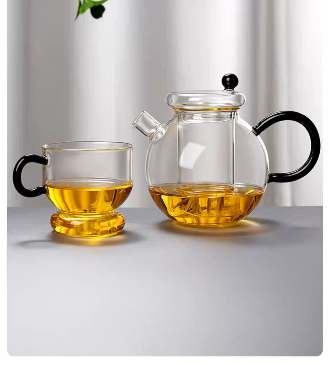 Glass tea pot nz front side