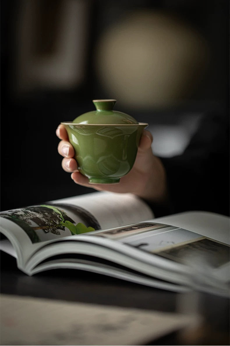 Green Handmade Gaiwan 150ml