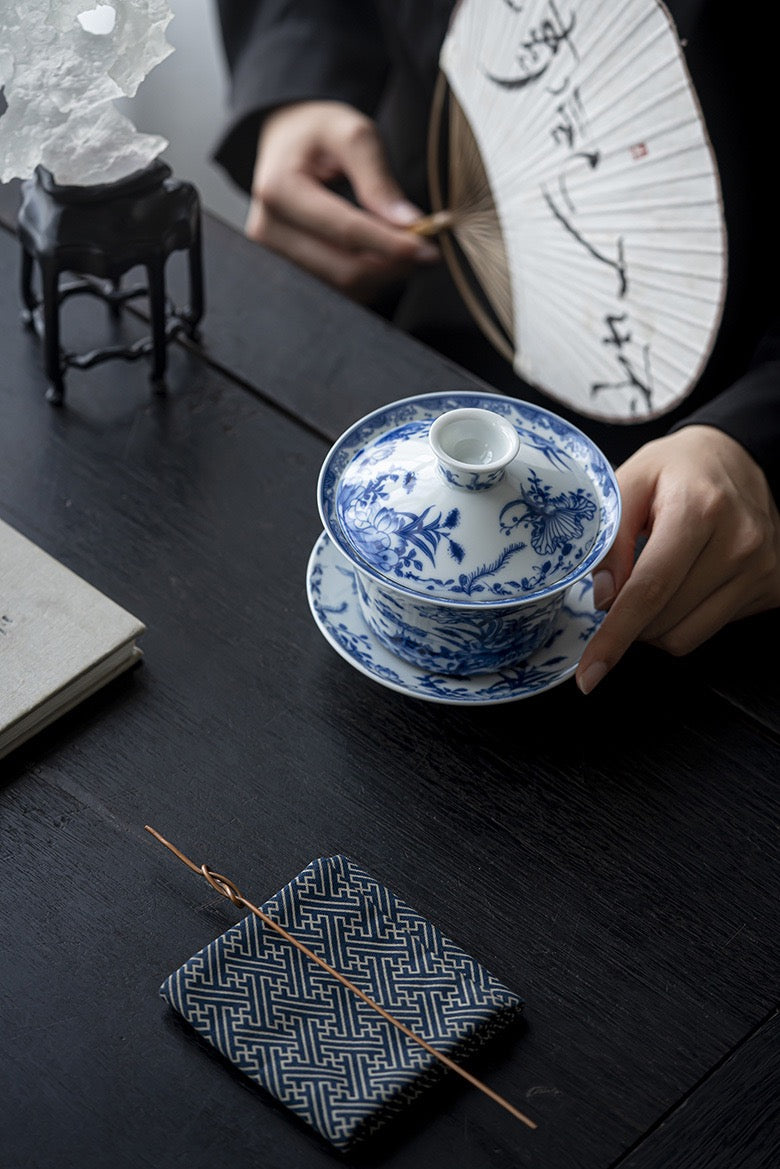 Blue and white porcelain Gaiwan300ml