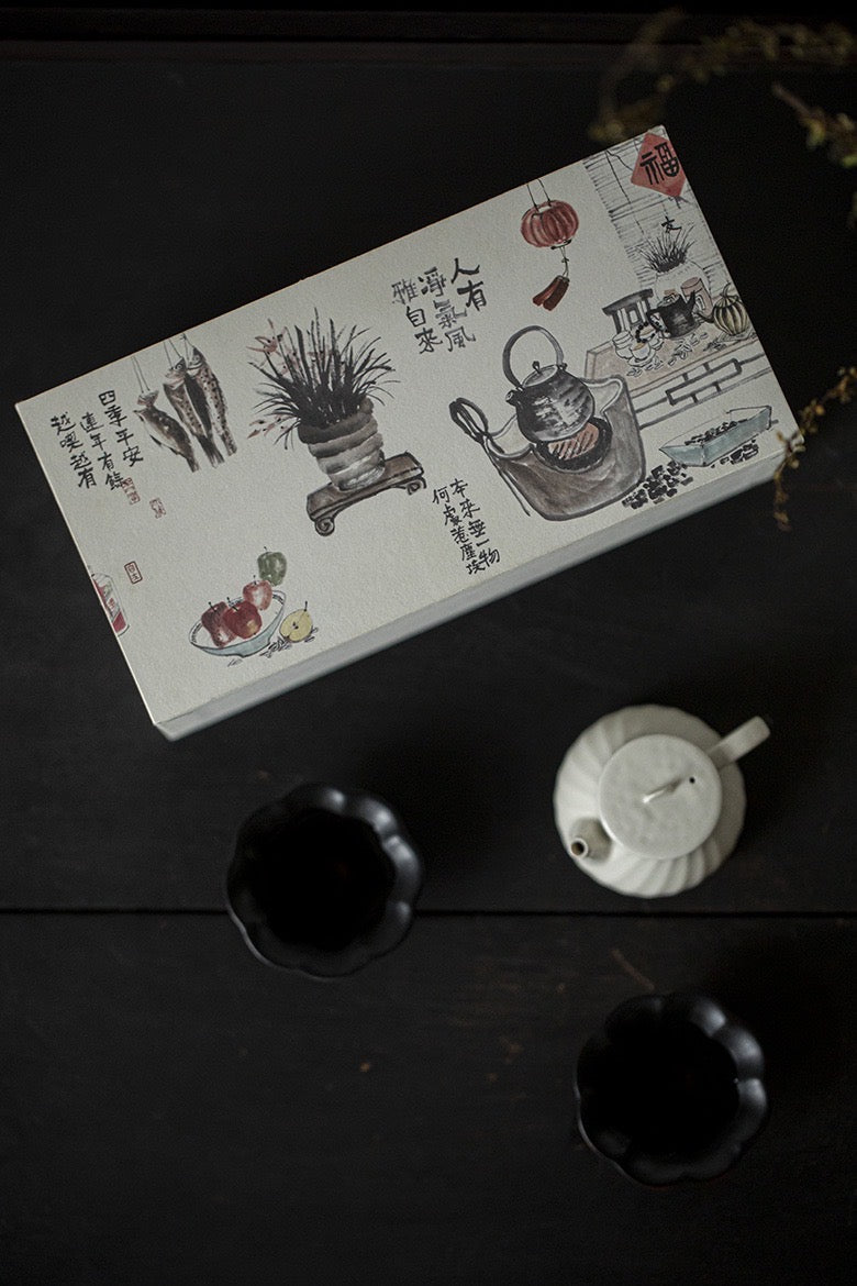 Teapot with 2 cups top view