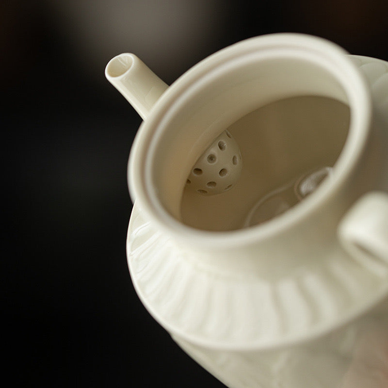 Embossed Pattern Teapot Inside