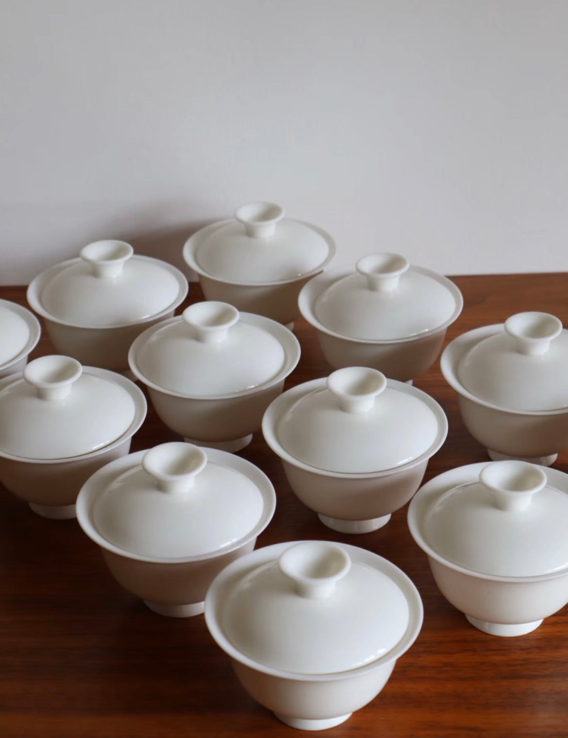 White Gaiwan With 2 Tea Cups Beginner Friendly 130ml,Dia9.5cm*H8cm