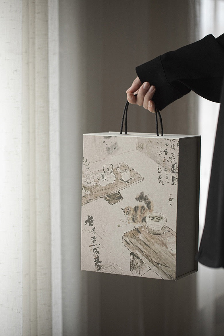 Gift tea set, casual gift, whole set of hand-painted glazed tea set