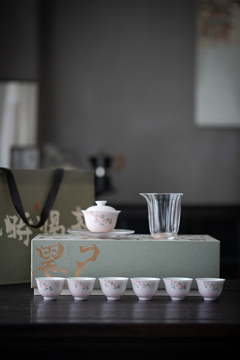 Cherry Tea Set Close Up