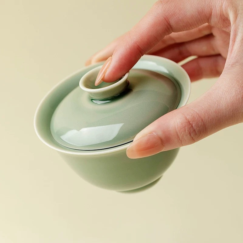 Green-Glazed Porcelain Gaiwan 100ml