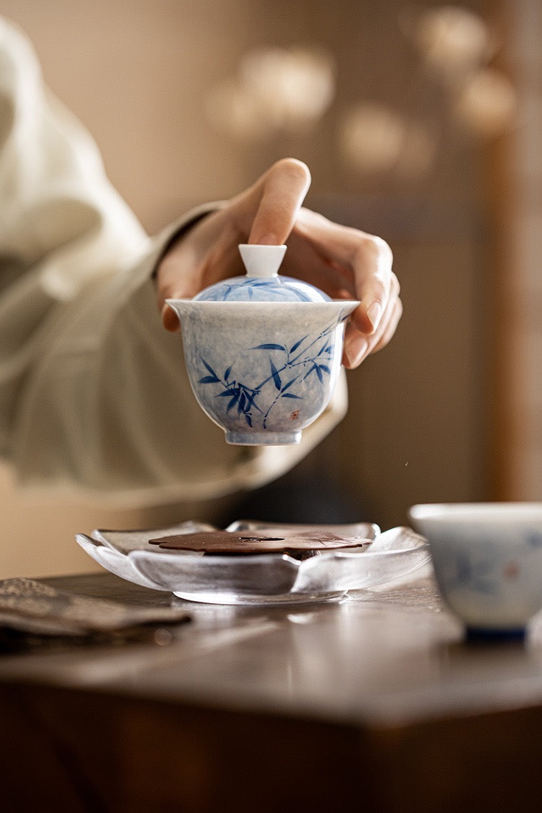 Bamboo Gaiwan Side View