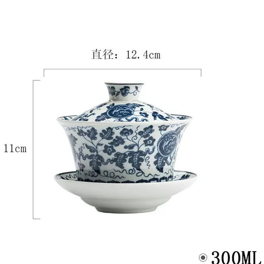 Blue and white porcelain Gaiwan300ml