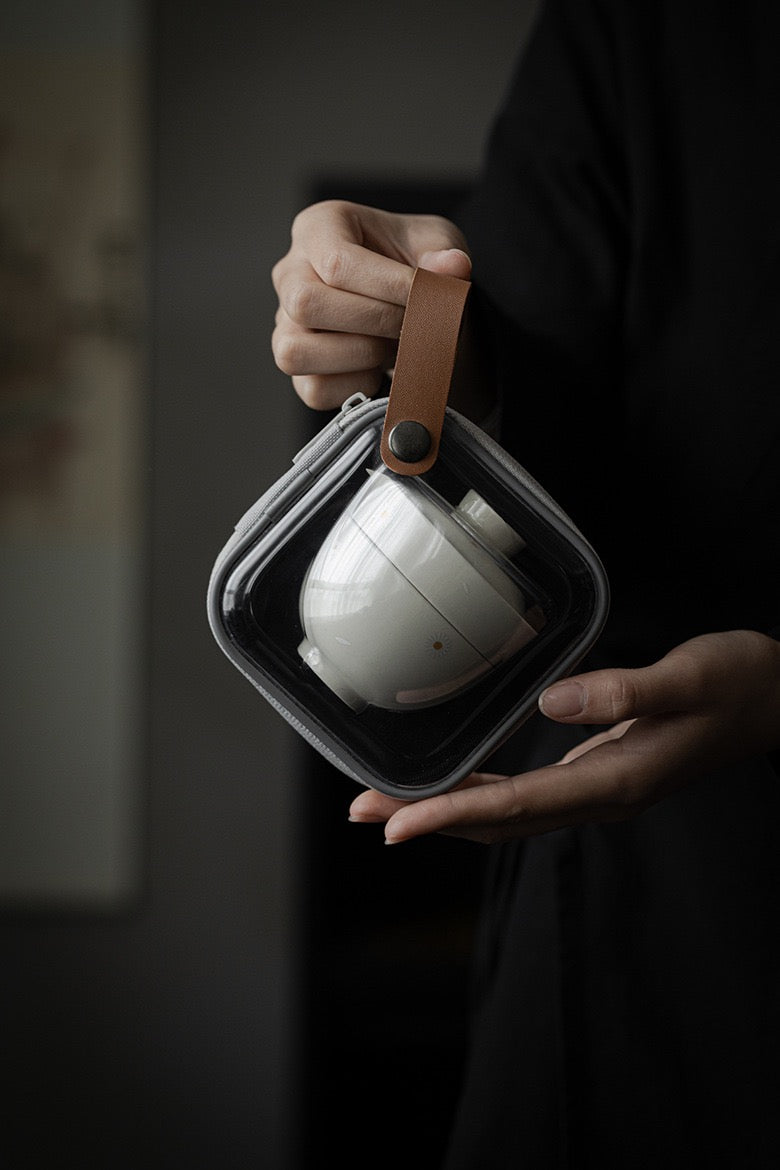 Handmade Daisy Travel Tea Set Portable Teaset