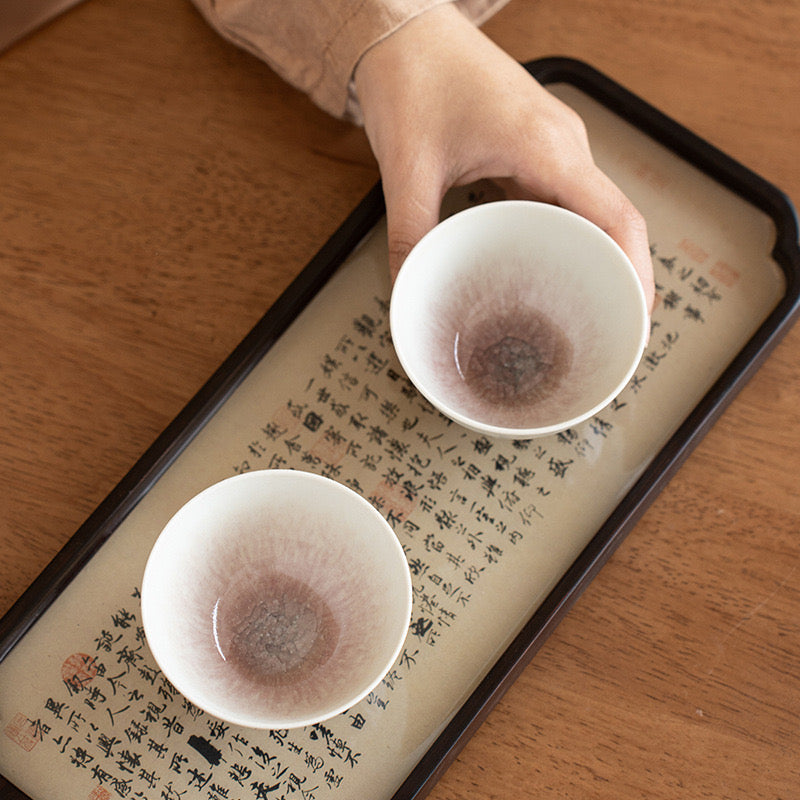 Red Glazed Handmade Tea Cup Top Side