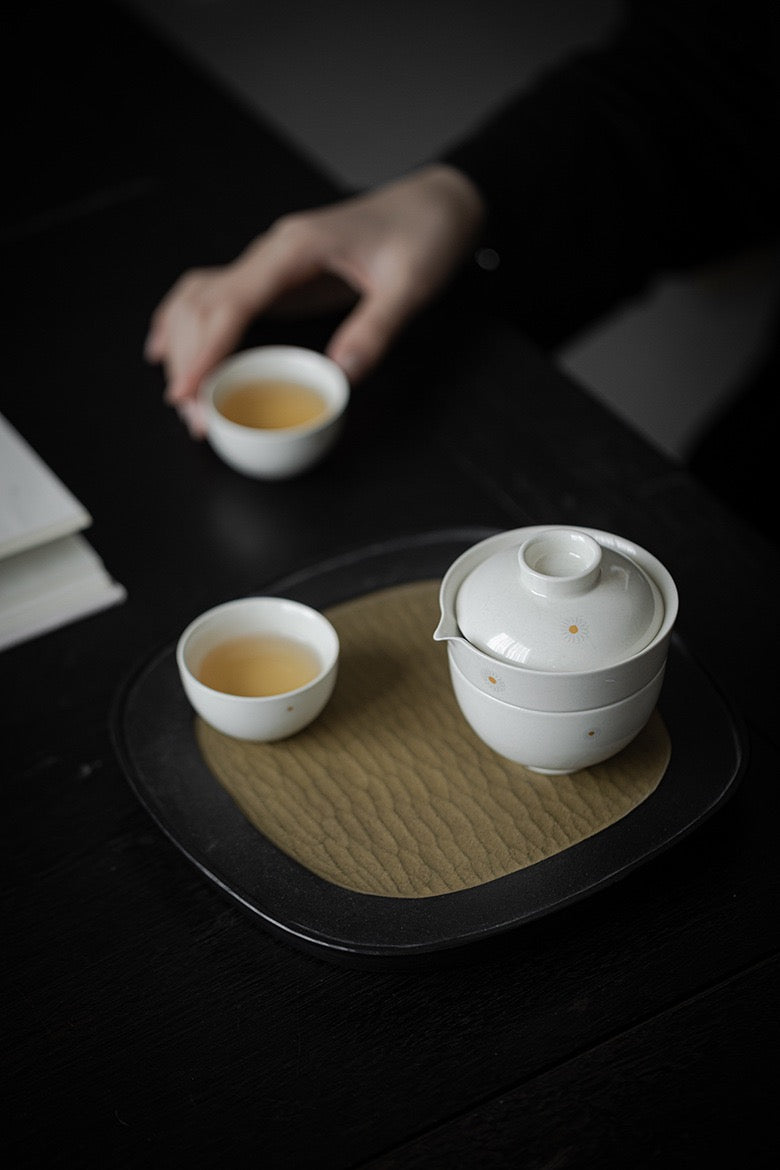 Handmade Daisy Travel Tea Set Portable Teaset