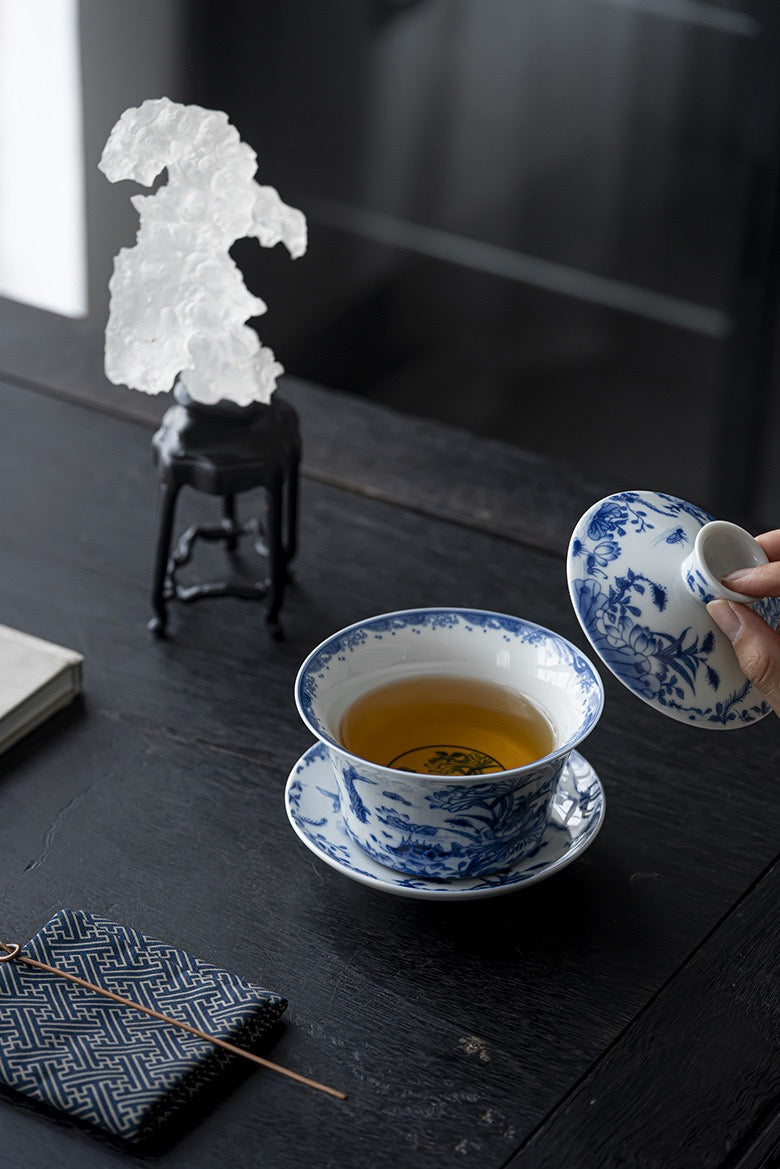 Blue and white porcelain Gaiwan300ml
