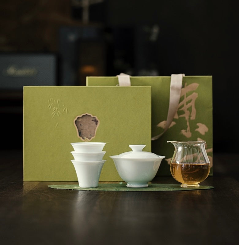 Thin cover bowl tea cup kung fu tea set