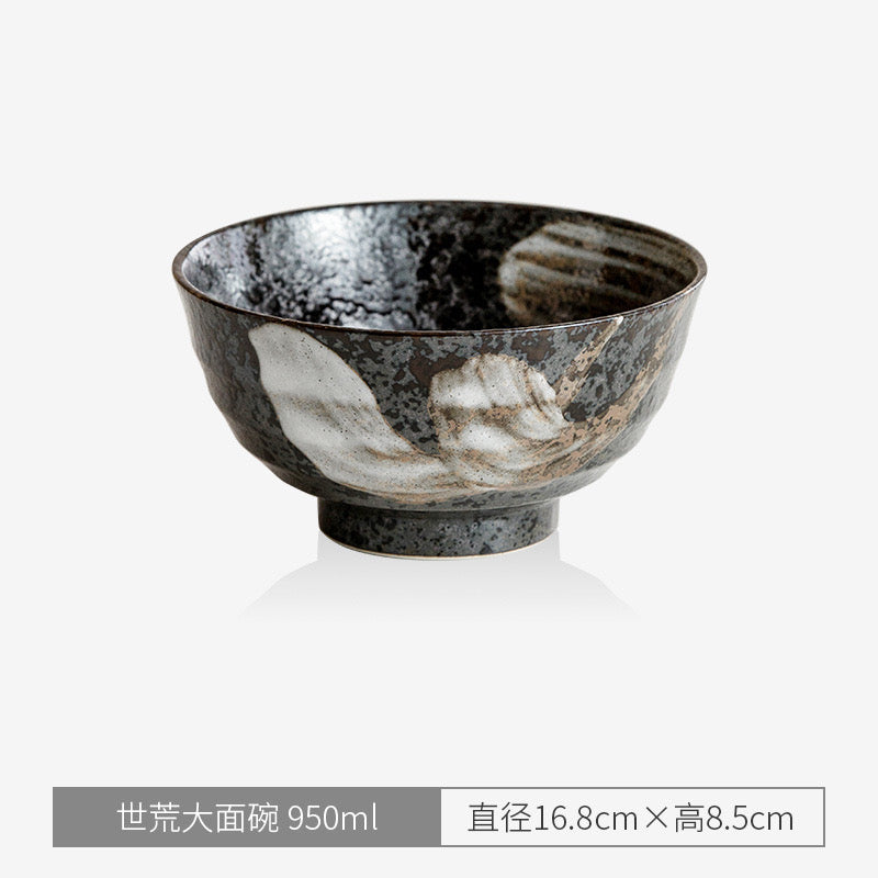 Japanese imported Minoyaki rice bowl Japanese handmade household ceramic large capacity
Quantity of ramen, soup bowl 950ml. Dia 16.8*8.5cm