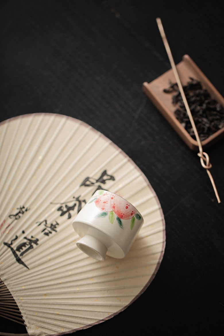 Hand Painting Peach Design Ceramic Tea Set