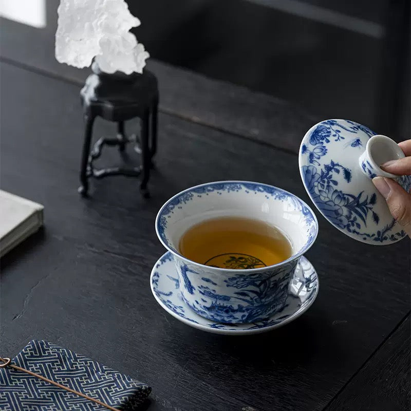 Blue and white porcelain Gaiwan300ml