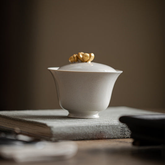 Handmade Flower Design Gaiwan 100ml