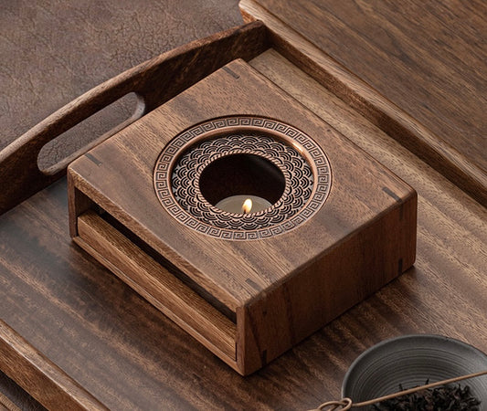 Walnut Wood Tea Warmer Tea Cooker