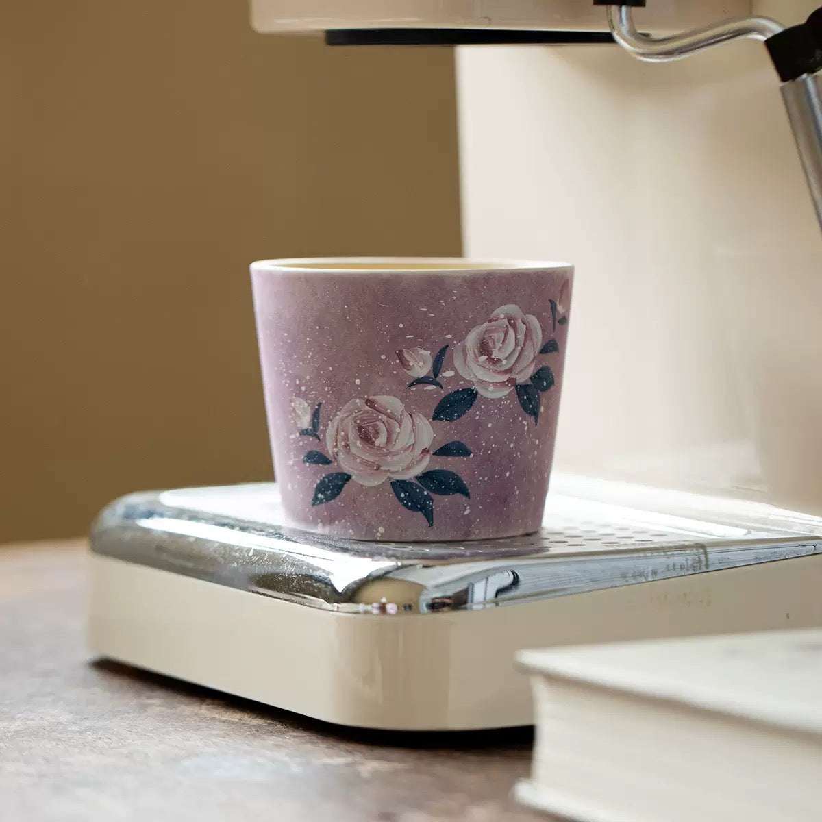Pure hand-painted Monet rose cup 180ml