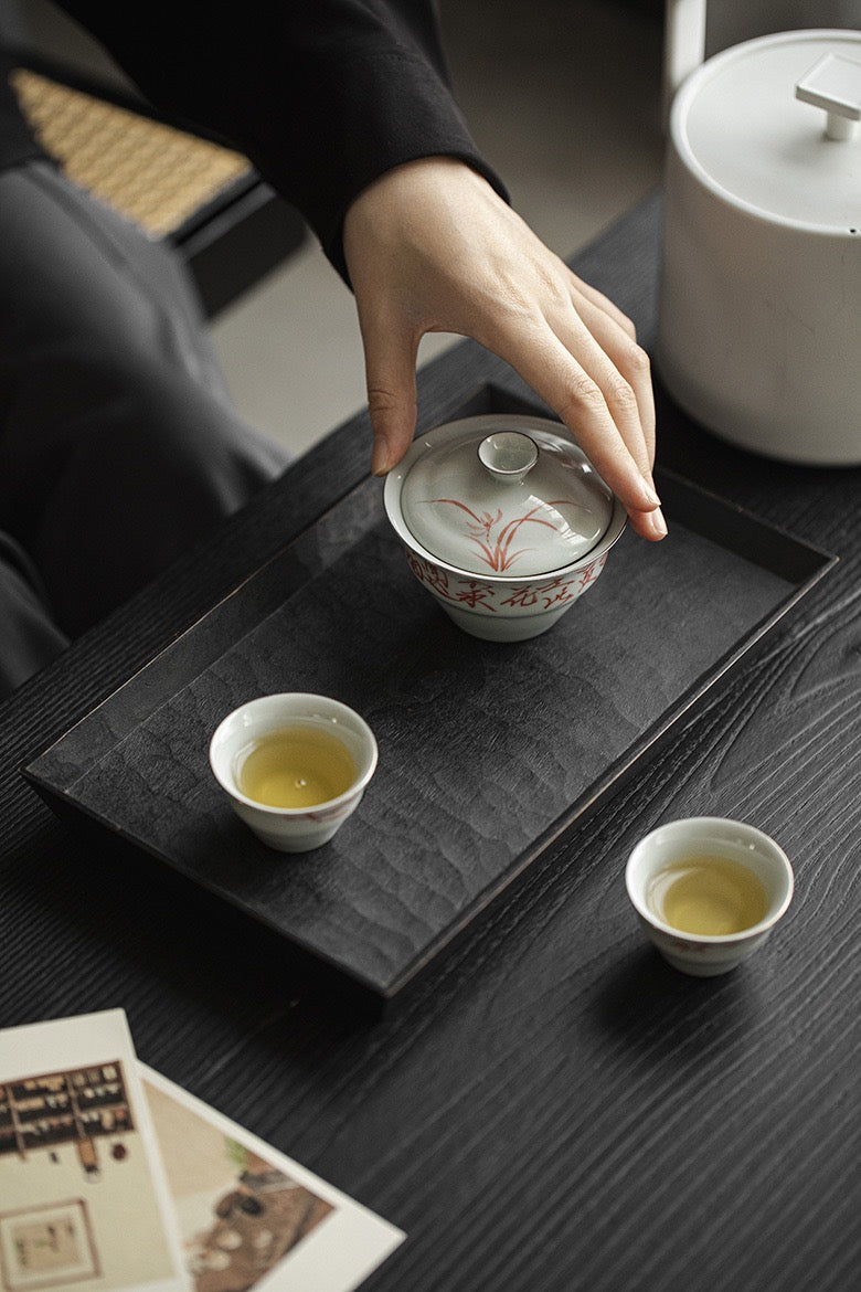 Gift tea set, casual gift, whole set of hand-painted glazed tea set