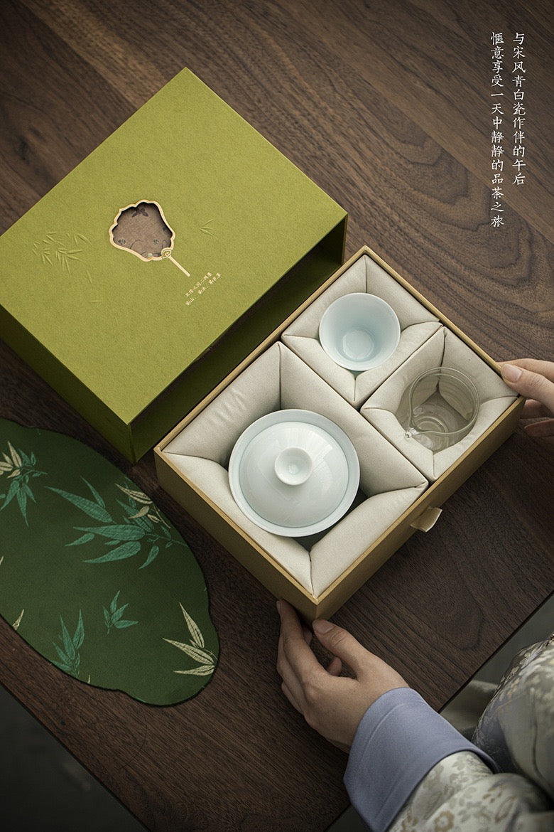 Thin cover bowl tea cup kung fu tea set