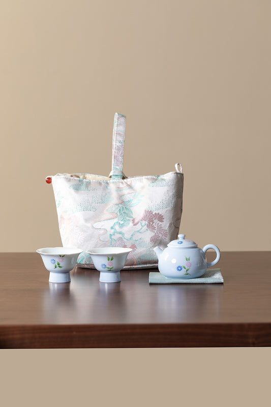 Hand-painted daisies, a pot, 2 cups of tea sets, handmade teapots and teacups