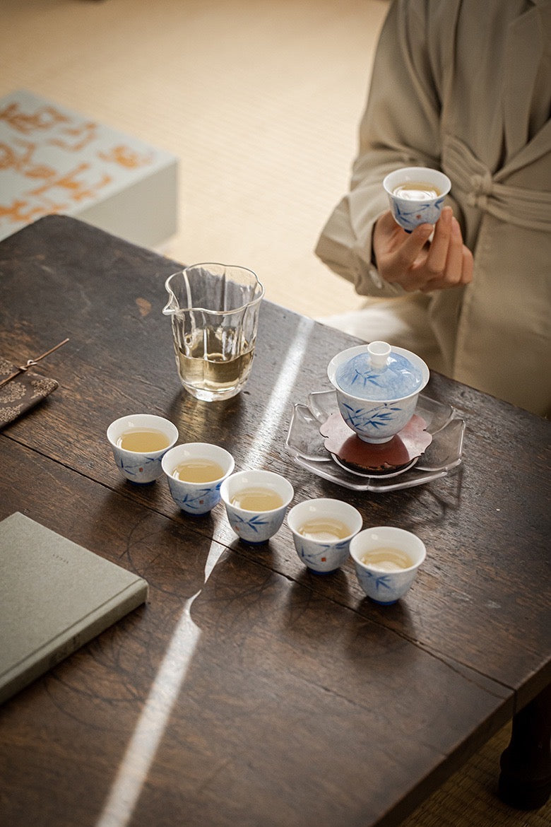 Bamboo design Gaiwan Tea Set