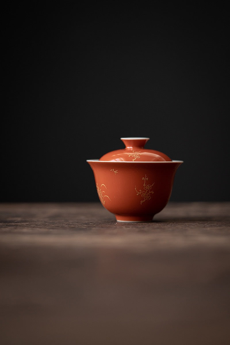 Red Tea Bowl Side View