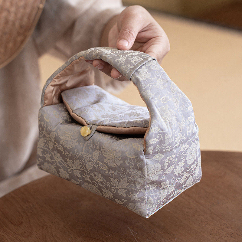 Hand-painted Wisteria Flower Ceramic Tea Set